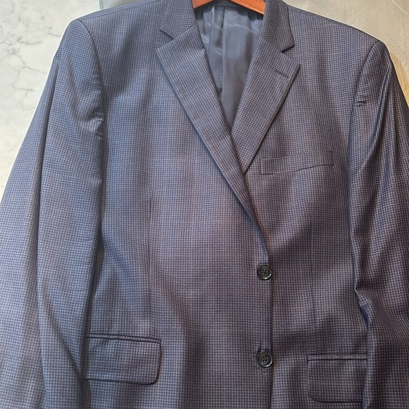 Peter Millar blue patterned sport coat - size 44R - Picture 7 of 8